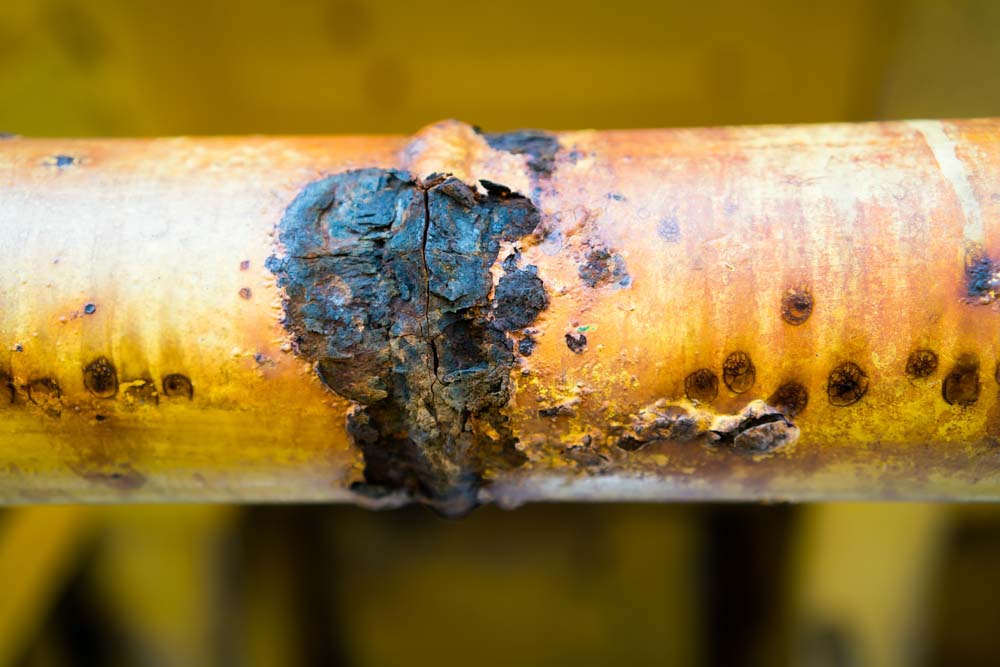 corroded drain line